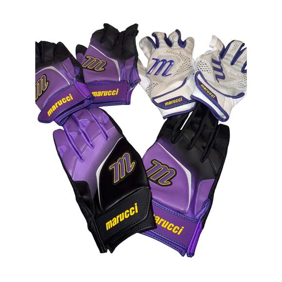 LSU Baseball Team Issued Marucci Batting Gloves (3 Pair Bundle) - Picture 3 of 3